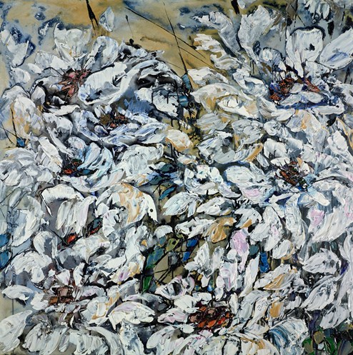 Blooms by Maya Eventov - Original Painting on Box Canvas